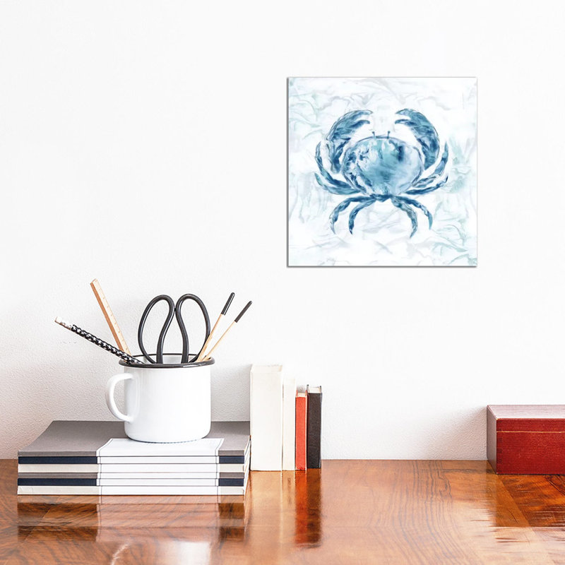 Blue Marble Coast Crab 1 Piece Wrapped Canvas Wall Art, 30.48 cm H x 30.48 cm W