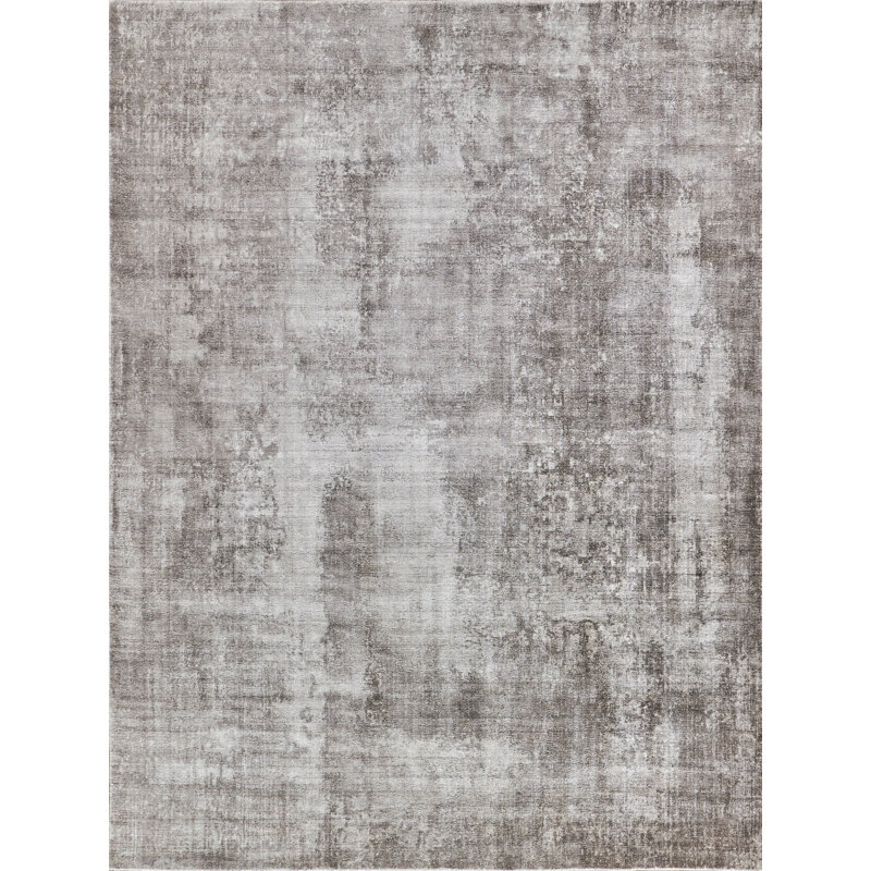 Stone Wash Gazni Abstract Area Rug in Taupe, Rectangle 10' x 14'