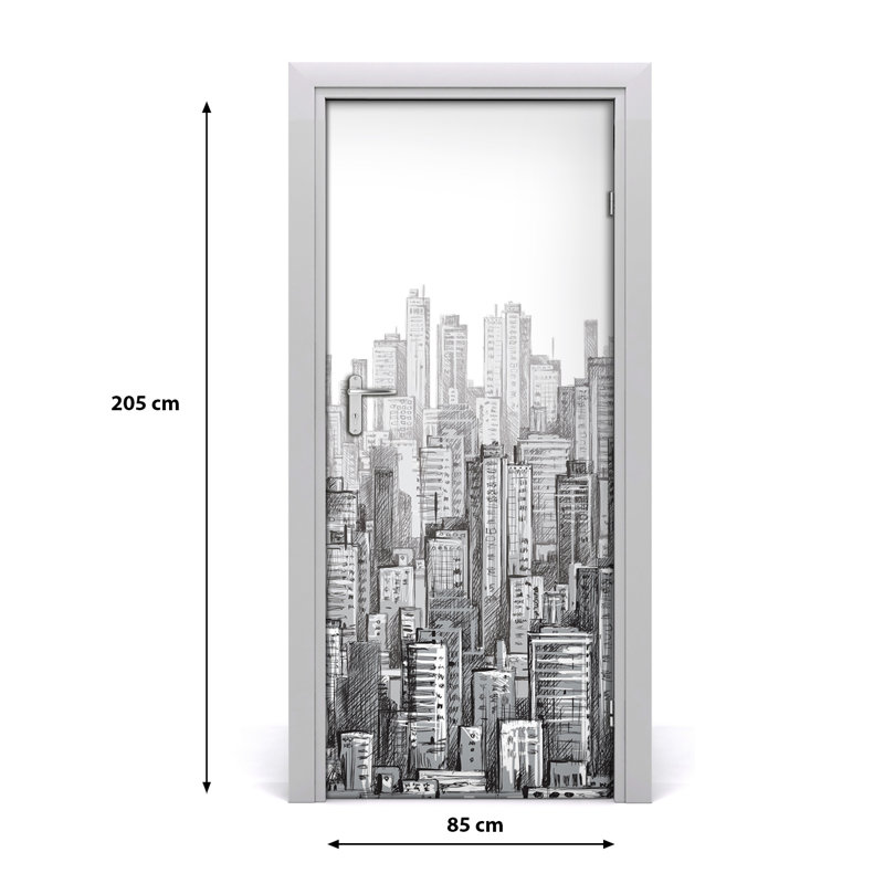 Skyscraper Door Decal