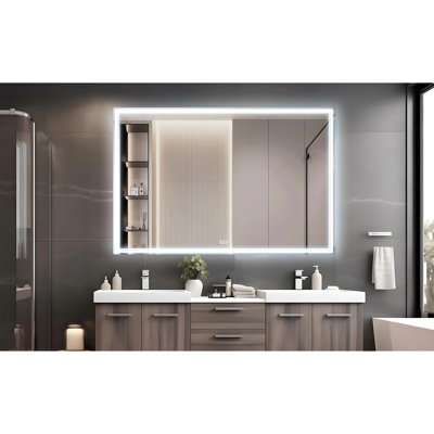 Miroir mural de salle de bain surdimensionné 60x40 pouces