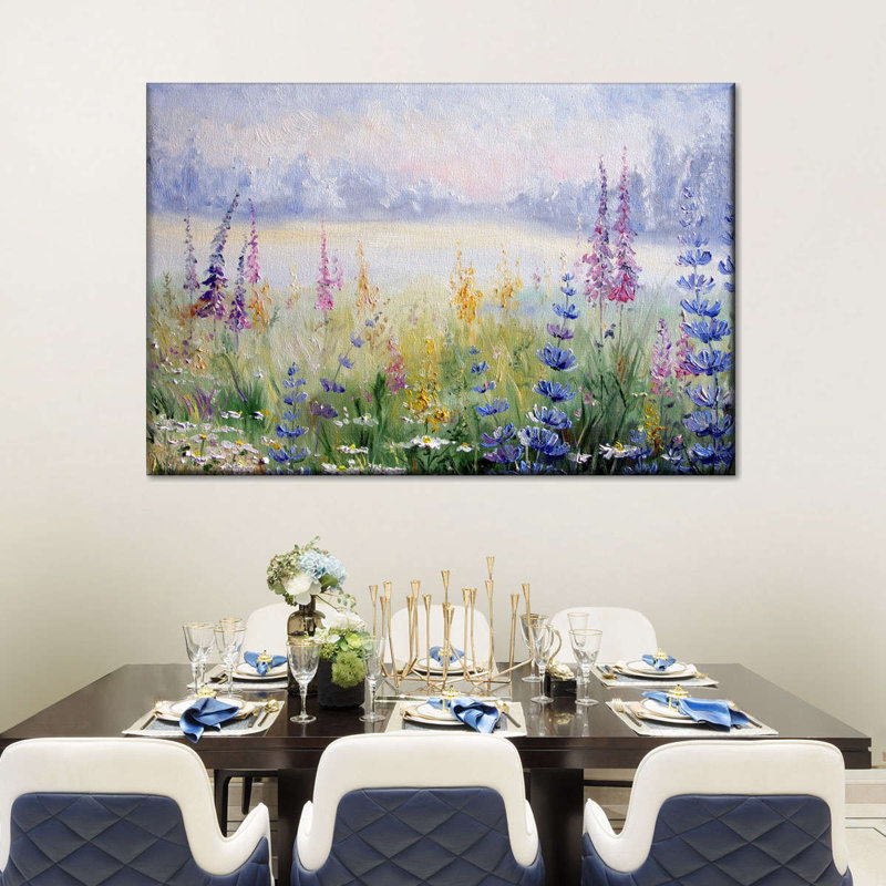 «Flower Fields Floral», reproduction sur toile, H 8 po x l 12 po x P 1 po