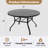 Patio Tables 47 In Metal Round, Modern Slat Top For Backyard Poolside