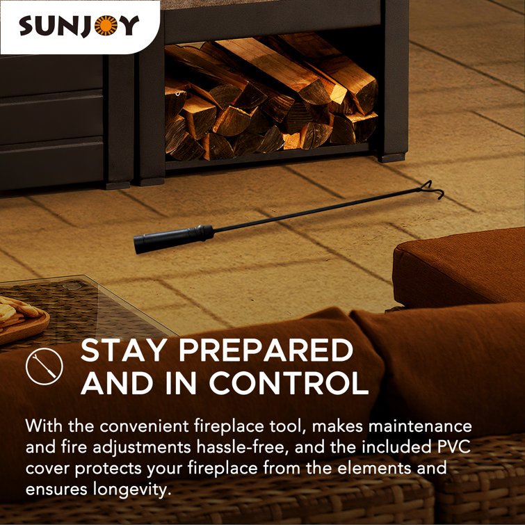 Sunjoy Wood Burning Outdoor SteelFireplace - Wayfair Canada