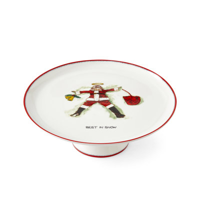 Kit Kemp, Christmas Doodles - Best in Snow Cake Plate