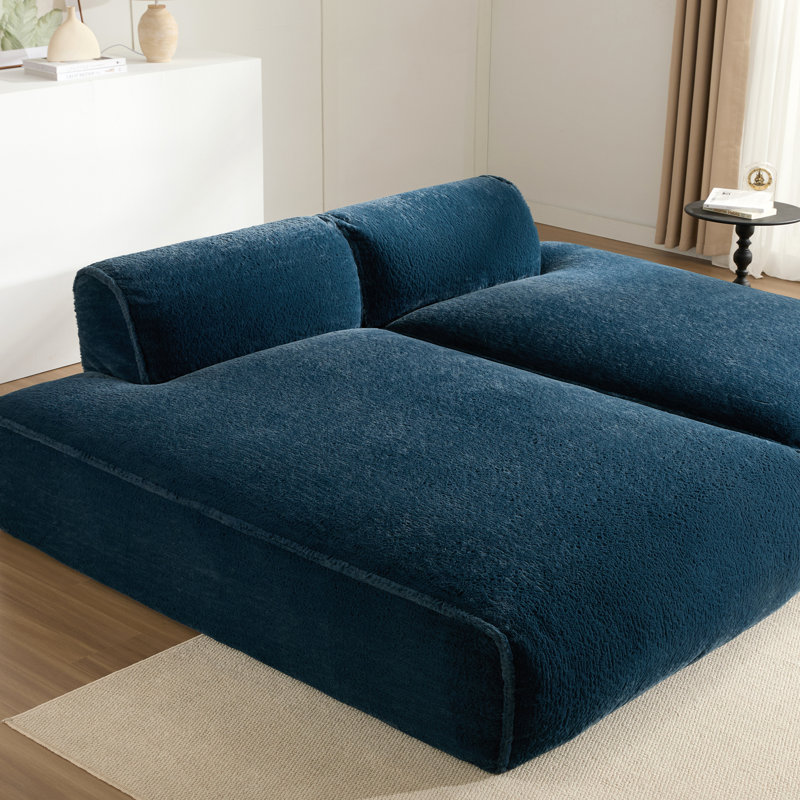 Canapé-lit modulaire surdimensionné de 90 po, Bleu très foncé
