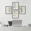 "Botanical and Floral Design" encadré sur papier, 4 pièces par William Morris-97770322-97770324