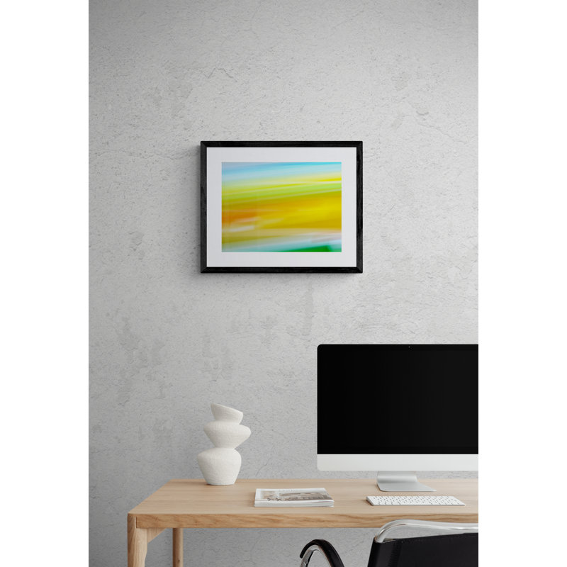 Strata _ 5083A _Pano par Rica Belna - impression, Papier avec cadre noir, H 17,25 po x l 21,25 po