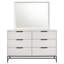 Clodomiro 6-drawer Dresser with Mirror White