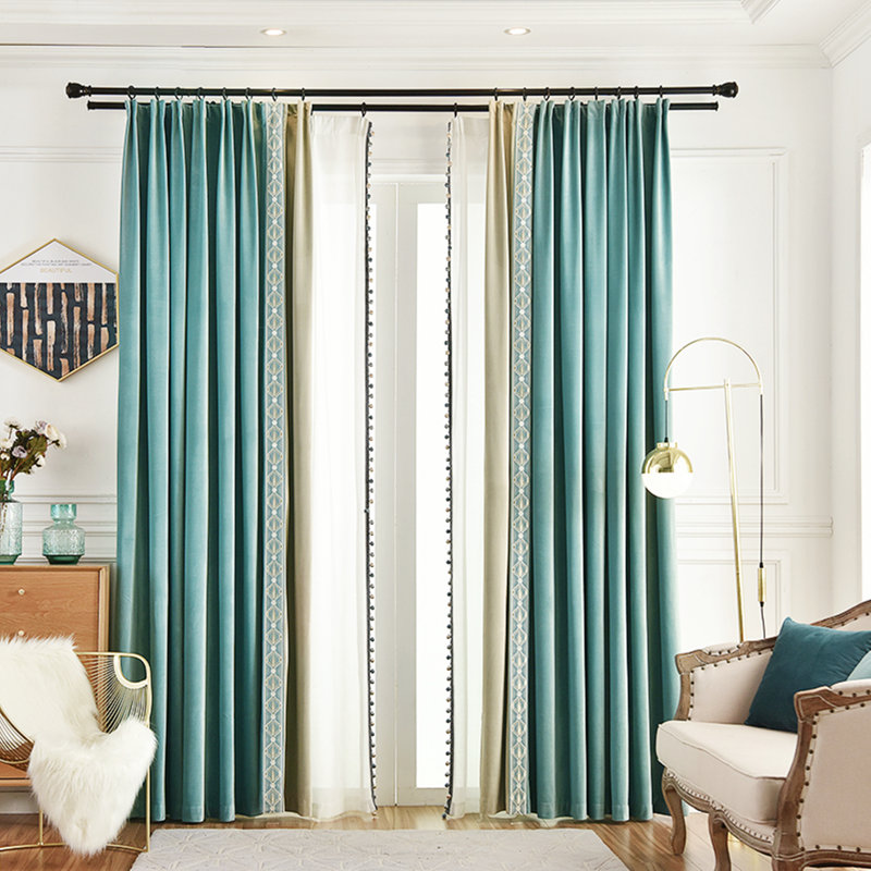Velours de couleur unie Mira, L 45 po x L 108 po