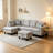 97'' Velvet Modular Settees-90409129