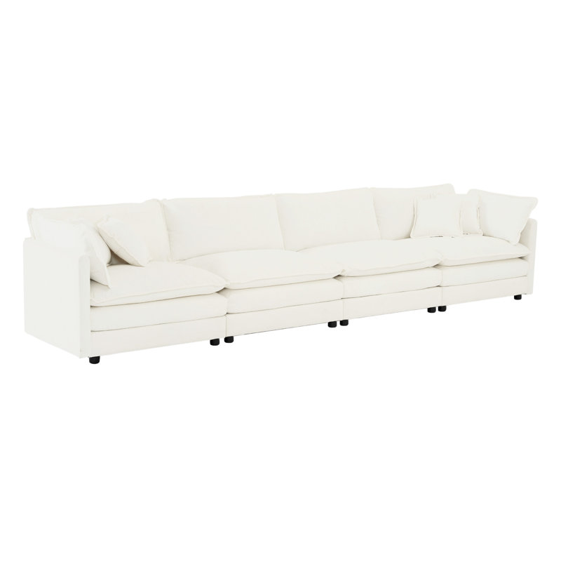 Canapé modulaire Free Free, Blanc, H 33 po x l 146,5 po x P 35 po