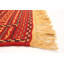 Tapis rouge en laine tissé à plat