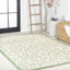 Tapis d'intérieur / extérieur crème / vert Deronte-802898244