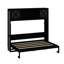 Grand lit escamotable avec commode avec tablette de rangement et armoires, commode escamotable escamotable escamotable