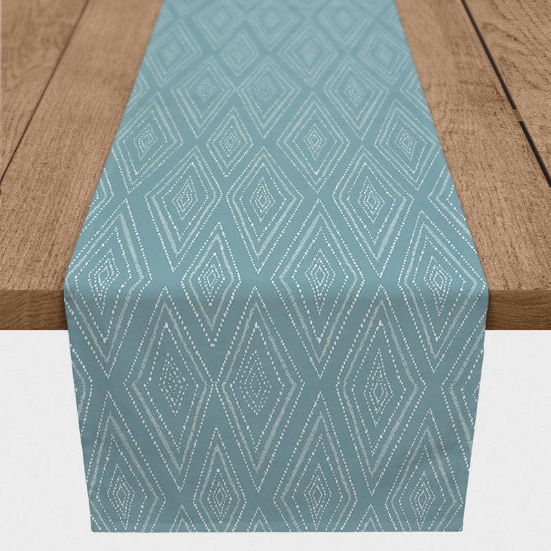 Chemin de table Collynn, 72 po x 16 po, Bleu
