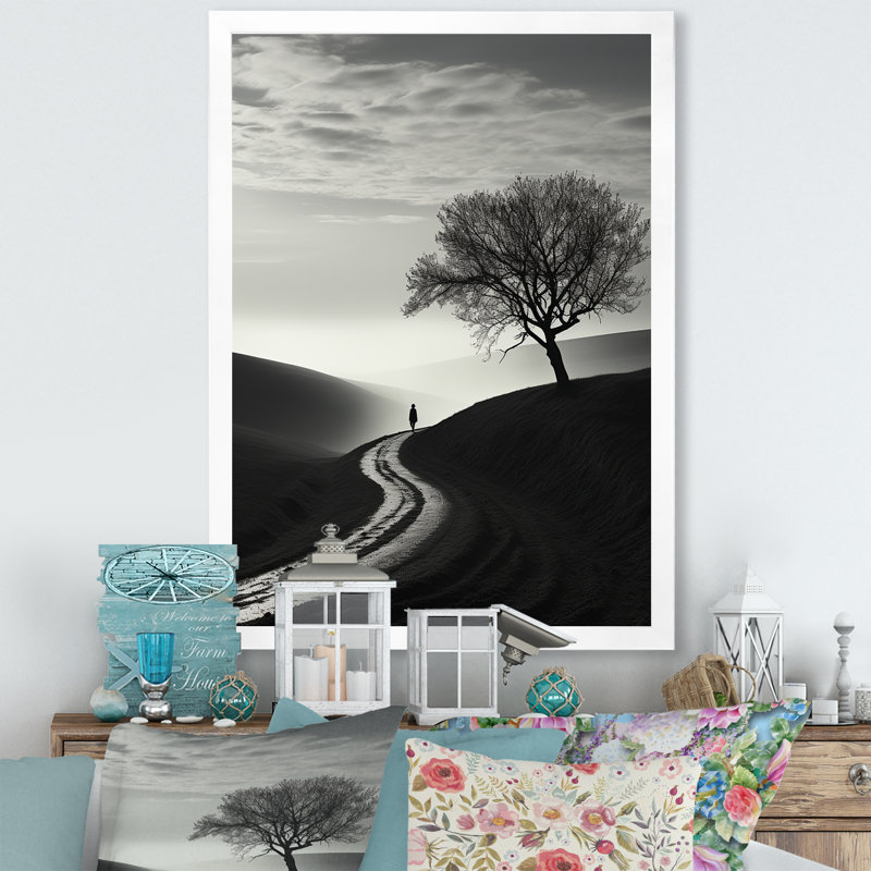 Harmonic Horizon Minimalisme, photographie sur toile, Cadre simple blanc, H 20 po x l 12 po x P 1 po