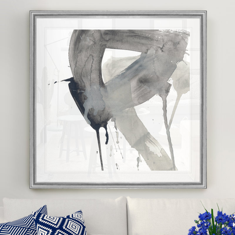 Swath I - reproduction sur toile tendue, Cadre argenté, H 30,5 po x l 30,5 po x P 1,5 po