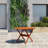 4pc Outdoor FSC Certified Wood and Resin Chairs Patio Dining Set
