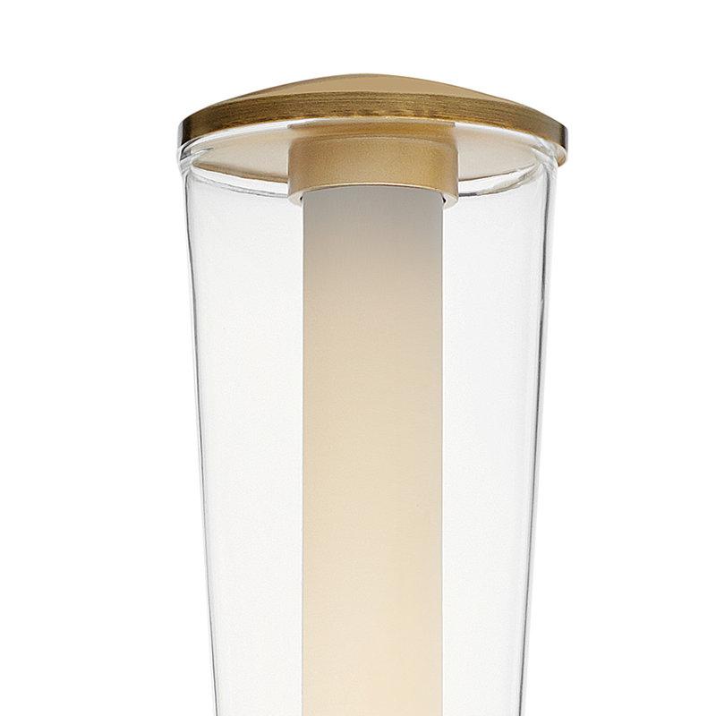 Elin 23" Integrated LED Bath Vanity Trumpet-Shaped Light Bar, Lacquered Brass