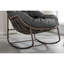 Fauteuil inclinable gris avec chaise berçante