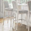 26" Weathered Grey Counter-Height Bar Stool with Grey Upholstered Seat and Back, 1PC-755379276-755379273-755379277
