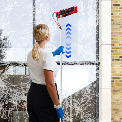 Solar Panel Cleaning Brush Adjustable Pole Cleaning Kit Solar Panel Cleaning Pole and Outdoor Window Washing Equipment
