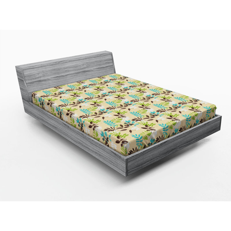 Microfiber Floral Fitted Sheet, Full Fitted Sheet