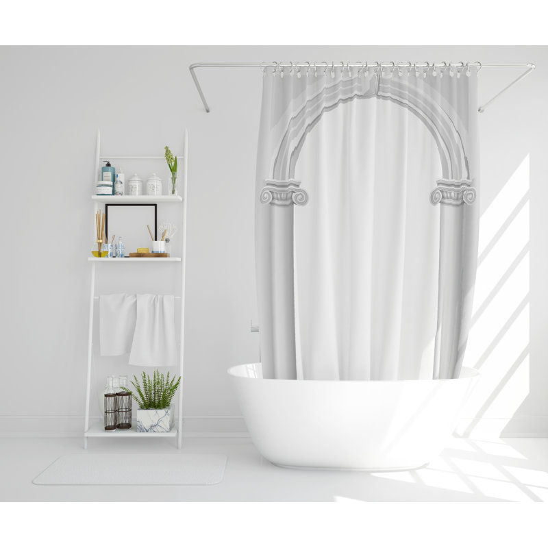 Fortner Polyester Shower Curtain, 168cm H x 168cm W