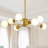 8-lamp white gold adjustable iron pendant light