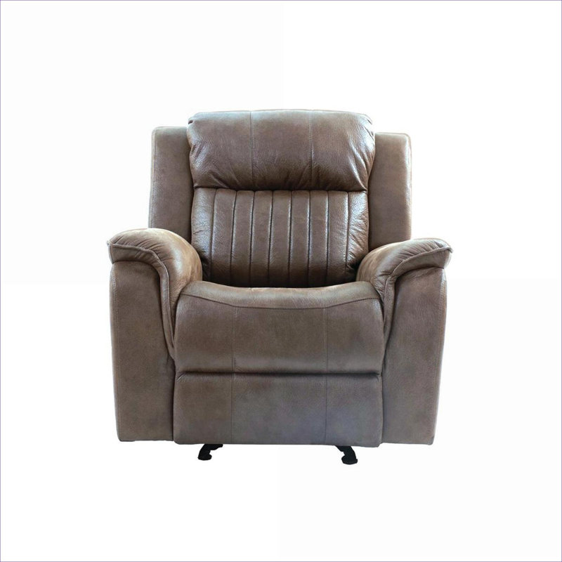 Contemporary Power Motion Glider Recliner Chair 1Pc Living Room Furniture Dark Coffee Breathable Leatherette