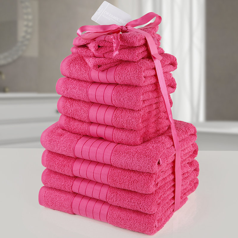 Anhat Cotton Midweight Mulit-Size Set, Hot Pink