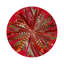 Pheasant Feathers Vegan Leather Round Pebble Placemat-1246054997