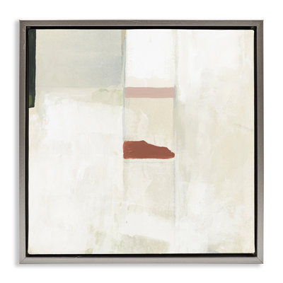 «Abstract with Terracotta Accent Floater», art mural sur toile par June Erica Vess
