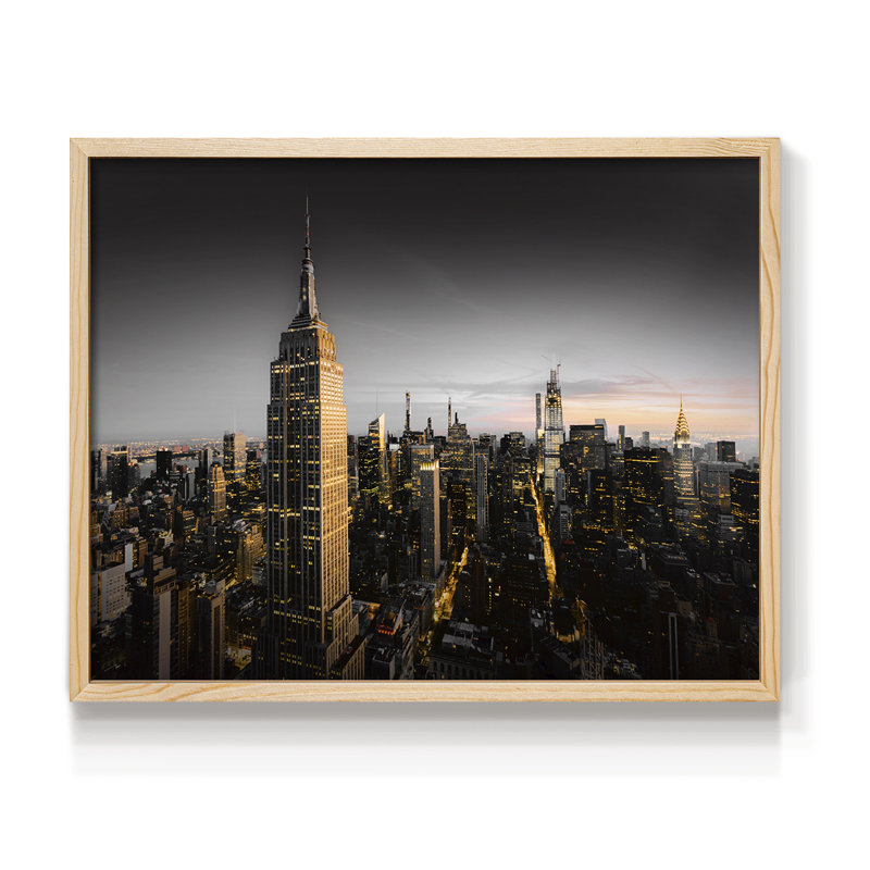 Goodnight NY - Reproduction encadrée - Restickable, H 8 po x l 10 po, Naturel