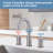8 In. Widespread Double Handle Bathroom Faucet With Pop-up Drain In Brushed Nickel