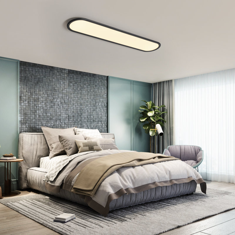 Gracious 140cm LED Integrated Flush Mount, Black