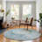 Premium Machine Washable Prisco Teal Rug-1054914985