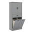 Armoire à linge double inclinable double, armoire de rangement haute pour salle de bain avec panier à linge inclinable-1904315696