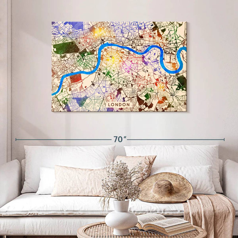 Carte Aliaz Vibrant London, H 30 po x l 45 po