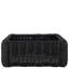 Montecito N-Dura Resin Wicker Outdoor Woven Ottoman - Onyx, 34.5 In.-1402532611-1402532615