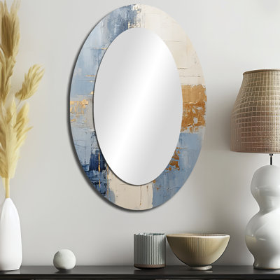 Miroir mural beige et doré minimaliste scandinave II