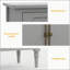 Buffet Mid-Century en bois avec 4 portes et 5 tablettes réglables