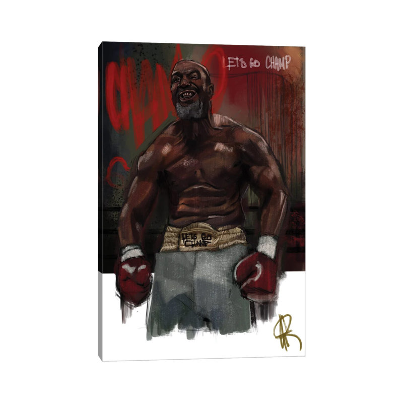 Let's Go Champ - Wrapped Canvas Print, 30.48cm H x 20.32cm W x 1.905cm D