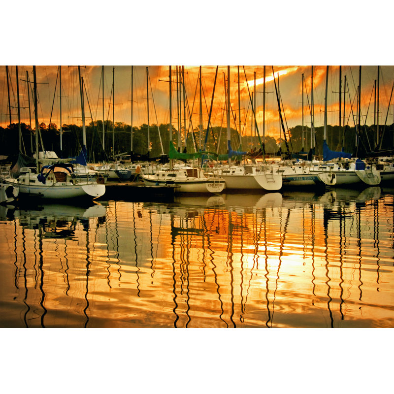 Marina Sunrise I - Wrapped Canvas Print, 30cm H x 46cm W x 3.8cm D