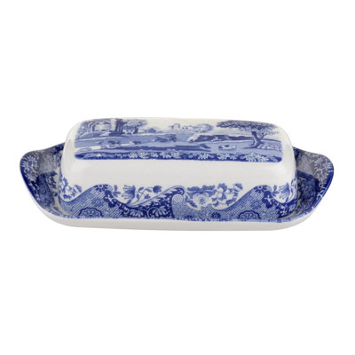 Spode – Blue Italian – Spode Blue Italian Covered Butter Dish - Blue