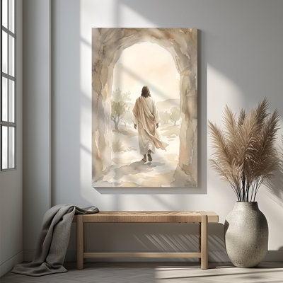 1pc, reproduction d'art sur toile encadrée, Jésus-Christ, art mural ressuscité, Jésus, laissant la tombe, affiche sur toile, peinture pour salon, chambre, bureau, salle de bain, dortoir, prêt à accrocher