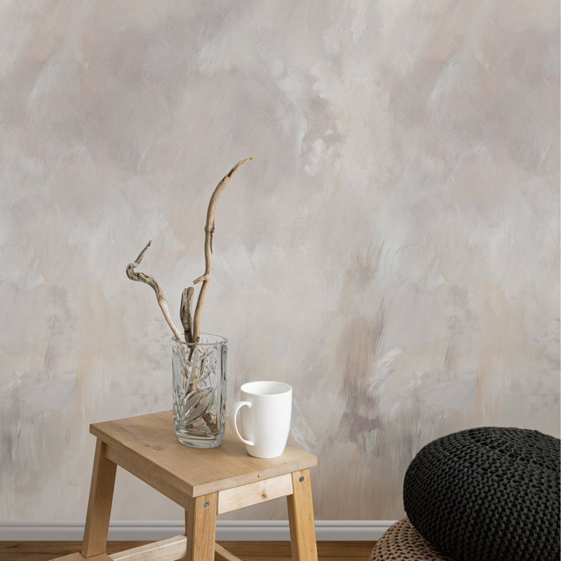 Beige And Turtledove Venetian Stucco Wallpaper
