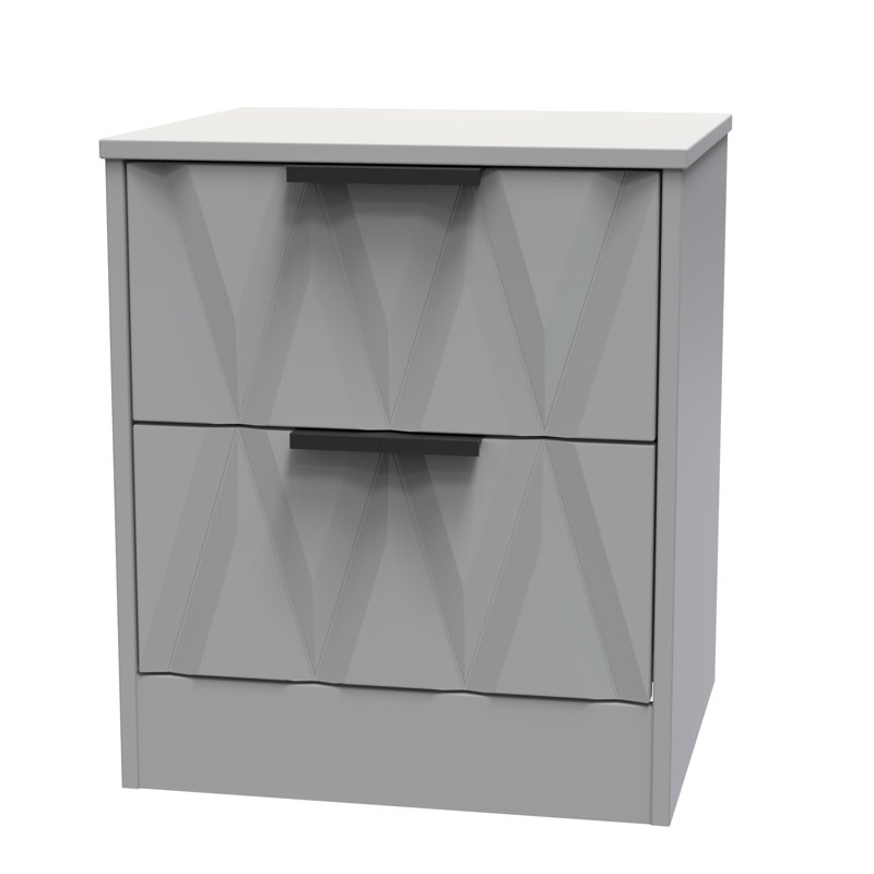 Las Vegas 45 cm W Bedside Table, Dusk Grey