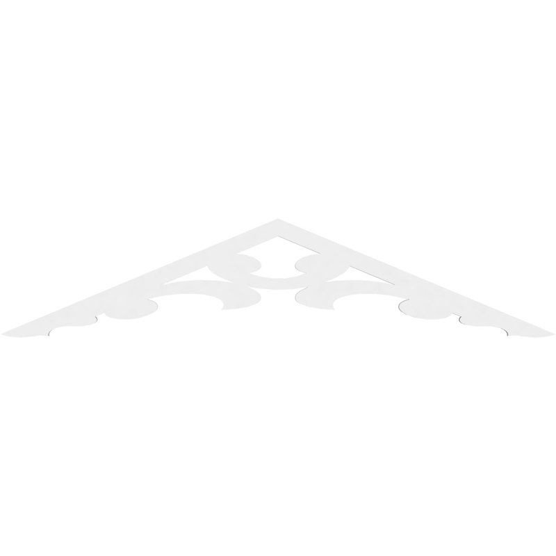 Gable en PVC de qualité architecturale Vienna, 72 po x 15 po x 1 po, 5 / 12, Plastique
