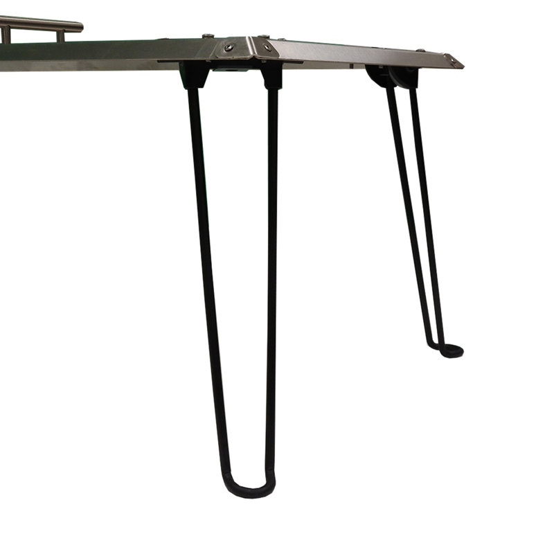 Stainless Steel Rectangle Fire Pit Heat Deflector with Foldable Legs